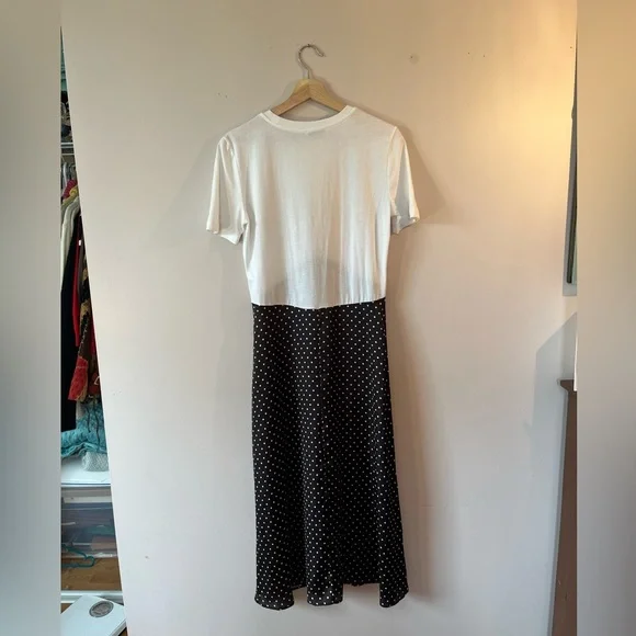 Zara Cotton+Satin Polkadot Dress - Picture 5 of 7